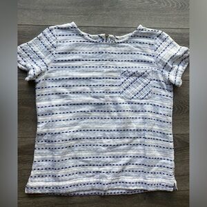 Talbots Size S 100% Cotton Embroidered Top